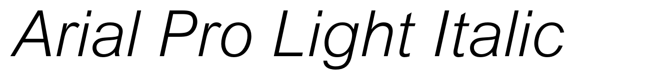 Arial Pro Light Italic